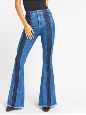 Show Me Your Mumu Women's Cam Cam Zip Up Bells Western Denim Jeans Size 27